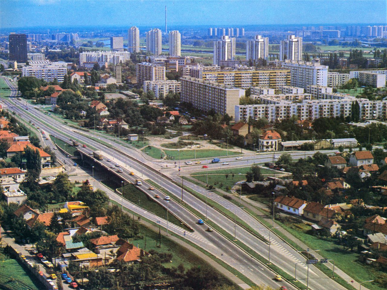 Ljubljanska avenija (današnja Zagrebačka avenija), Selska cesta, Knežija, oko 1980. godine